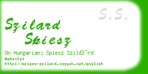 szilard spiesz business card